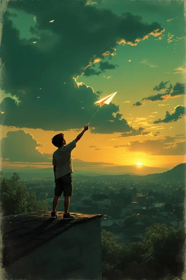 纸飞机少年高清海报 - 鲨鱼影视